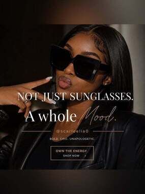 Womens Square Black Sunglasses Oversized Trendy Chic Style